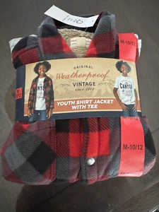 Weatherproof Vintage Youth Boy's Fleece Jacket & Tee Set - Picture 1 of 2