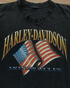 Harley Davidson Vintage T-Shirt 1997 Hot Summer Night Bike Show Double Sided Print - Bild 1 von 6