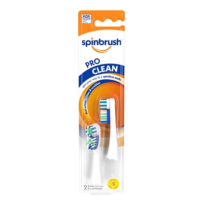 Spinbrush Pro Clean Replacement Heads, Soft Bristles, for Battery Toothbrush - Image 1 of 4
