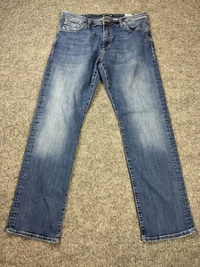 Mavi Jeans Mens 34x32 Matt Relaxed Straight Leg Jeans Dark Wash Whiskered - Picture 1 of 13