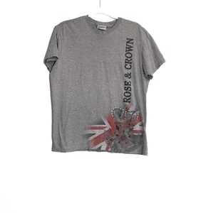 Disney World Rose & Crown British Flag T-Shirt Short Sleeve Size L - Picture 1 of 8