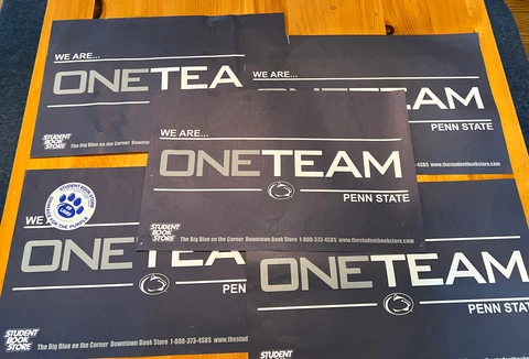 Penn State One Team Posters. SET OF FIVE. NOT Mint Condition Cover
