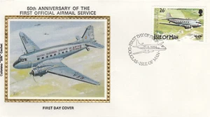 1st Airmail Service 26p GB Isle of Man Colorano FDC 1984 (145085) - Picture 1 of 1