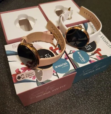 X-WATCH Siona Smart watch Fitness - Rose Gold White or Pink Leather  GIFT Ladies - Image 1 of 4