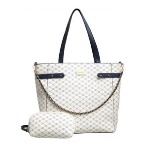 Bessie London Logo Print Two Pieces Set Ladies Handbag, Wristlet Make Up Bag - Picture 1 of 2