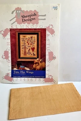 Sheepish Designs Time Has Wings Cross Stitch Pattern Chart & 35 Count Fabric - Image 1 of 4