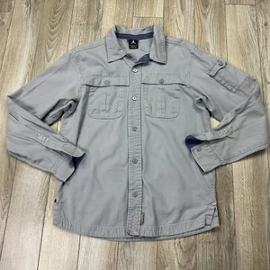 Jordan Camisa Gruesa Botón Hombre Pequeña Gris Manga Larga Bolsillos - Imagen 1 de 17