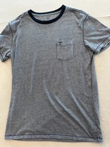 American Eagle T Shirt Men's Medium Legend Stripe Everyday Ringer Logo Tee - Picture 1 of 5