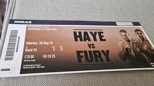 Superb rare Tyson Fury v David Haye cancelled fight tickets from 2013 - Picture 1 of 4