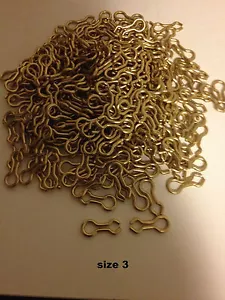 SIZE 3 BRASS SINKER EYES FITS HILTS & DO-IT MOLDS (100PK) - Picture 1 of 1