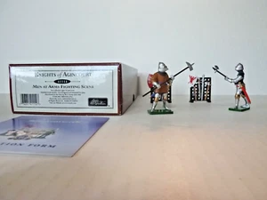 W Britain, Knights of Agincourt, 4-pc, Men at Arms fighting, 1:30, Diecast, New - Bild 1 von 5