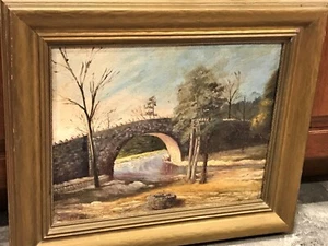 Pintura al óleo de colección Spring Webster Falls Dunda Canadá J I plana 15,5"x12" tablero Sgn - Imagen 1 de 7
