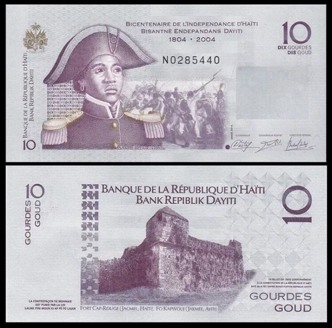 HAITI 10 Gourdes, 2014, P-272, Independence, UNC World Currency Cover