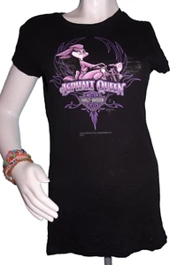 hARLEY DAVIDSON LOONEY TUNES ASPHALT QUEEN SOUTHSIDE VA BLK T XL LADIES neocurio - Picture 1 of 7