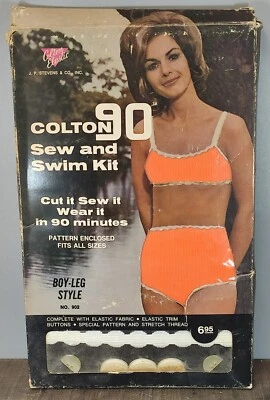 Colton Elastic 90 Sew And Swim Kit No.902 Orange Boy Leg Swim Suit Sewing Kit - Image 1 of 4