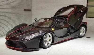Ferrari LaFerrari Aperta Black 70th Anniversary 1:24 Scale Model Car Burago - Image 1 of 4