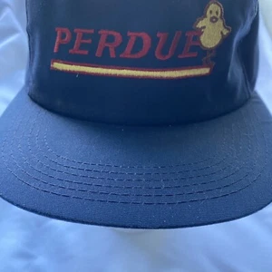 Vintage Perdue Hühnermütze Kappe Snapback bestickt LOGO marine gelb rot - Bild 1 von 7