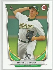 Tarjeta de borrador Bowman 2014 de Daniel Gossett de los Atléticos de Oakland - Imagen 1 de 2