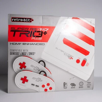 Домашняя консоль Retro-Bit Sega Genesis HDMI комплект с 2 контроллерами - белый и красный - Изображение 1 из 4