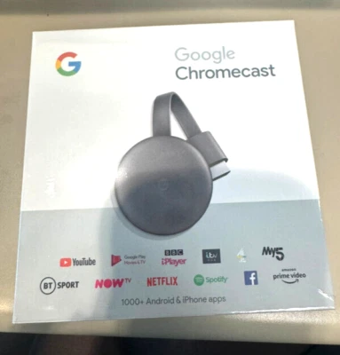 Google Chromecast 3rd Generation  HD Digital Media Streamer Sealed Fast Delivery - Image 1 of 4
