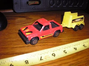 RARE Vintage 1/43 ? 7 3/8" Tootsie Toy Chevy S-10 Pickup with horse trailer - Picture 1 of 7