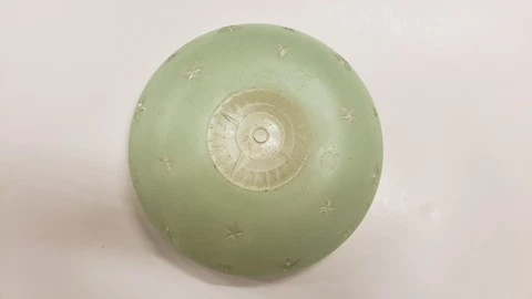 1940's Light Green Star Motif Ceiling Fixture Cover