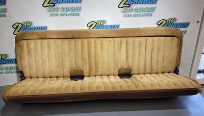 1988-1994 GMC Chevy C1500 2500 3500 Extended Cab OEM REAR BENCH SEAT tan OBS - Image 1 of 4