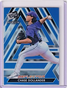 Chase Dollander 2024 Leaf Press Pass Blue Reflector 16/25 Rockies #8 - Picture 1 of 2
