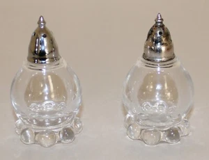 Vintage Clear Glass Anchor Hocking Boopie Salt & Pepper Shaker Set - Picture 1 of 9