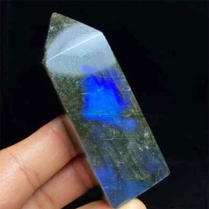 Bacchetta Labradorite Blu Naturale 91g Cristallo di Quarzo Guarigione Punto Reik - Imagen 1 de 5