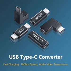 Elbow 90 Degree Fast Charging 10Gbps OTG Adapter USB 3.1 Type-C AV Converter - Photo 1 sur 12
