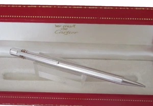 MAGNIFIQUE STYLO BILLE DE PRESTIGE MUST DE LA MAISON CARTIER AVEC SON ECRIN Q186 - Picture 1 of 12