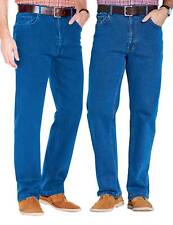 Mens Denim Jeans in Pack of 2 Stretch Fabric Side Elasticated Waistband