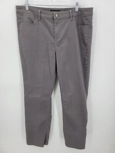 Talbots Pants Womens 16 Gray Flawless Five Pocket Straight Curvy Chino Casual - Picture 1 of 10