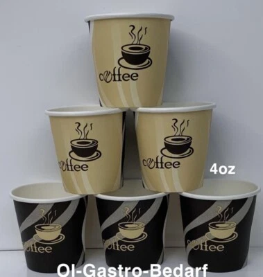 1000 Coffee to go Becher Espresso 0,1l Coffee Espressobecher 100ml Kaffee - Bild 1 von 2