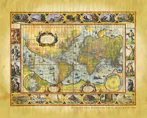 Nova Totius Karte Druck Poster Kunstwerk Vintage Wandbild Dekor Zuhause & Geschenk - Bild 1 von 1