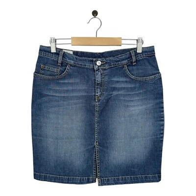 Vintage LACOSTE Big Logo Denim Mini Skirts size 42 - Image 1 of 4