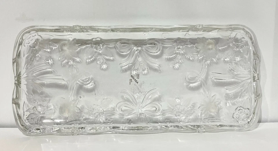 Plato de galletas de Navidad vintage Mikasa 13"L x 6"W x 1/2"D Alemania 1950 - 1969 Foto 1 de 2