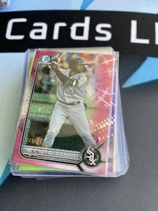 2022 Bowman Mega Box Chrome Prospect Yaelqui Cepesdes Pink /199 White Sox - Picture 1 of 2