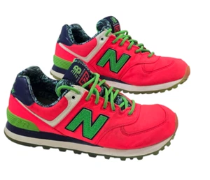 New Balance Womens Pink 574 Luau Pack Sneakers Lace Up Low Top Size 7.5 - Picture 1 of 13