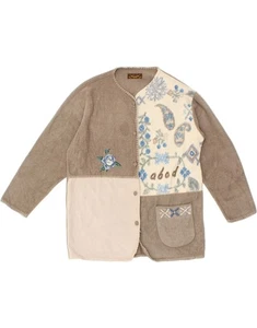 FORT & MADOX Womens Cardigan Sweater IT 46 Large Beige Paisley AA02 - Picture 1 of 4