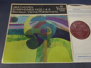 ED1 BEETHOVEN - SYMPHONIES 1 & 8 LP, Vienna P/O, Pierre Monteux, RCA VICS 1148 - Picture 1 of 4