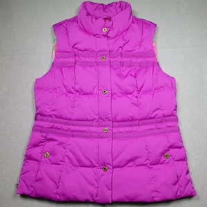 Chaleco Lilly Pulitzer Mujer Grande Rosa Kate Puffer Va Voom Púrpura Forrado Floral - Imagen 1 de 15