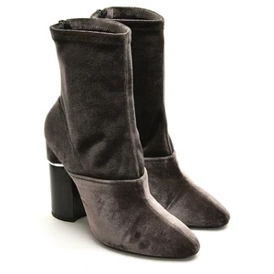 Ladies 3.1 Phillip Lim Kyoto $695 Velvet Booties 38 / 8 Mink Heeled Boots Shoes - Picture 1 of 8