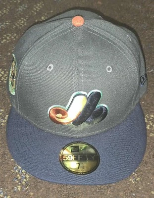 Montreal Expos New Era 59FIFTY Fitted Hat Cap 7 1/2 PRODUCTION SAMPLE - Image 1 of 4