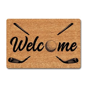 Funny Welcome Golf Doormat (23.2 in X 15.7 in) Novelty Gift Personalized Rug ... - Bild 1 von 6