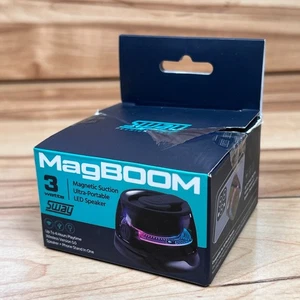 Sway MagBoom 3 Watt Magnetic Suction Bluetooth Portable LED Speaker - Black - Picture 1 of 7