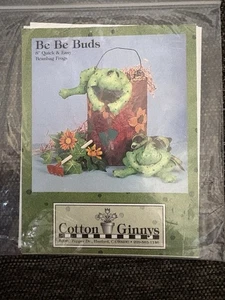 Primitive Pattern For Frogs Animal Vintage Pattern & Uncut Cotton Ginnys - Picture 1 of 1