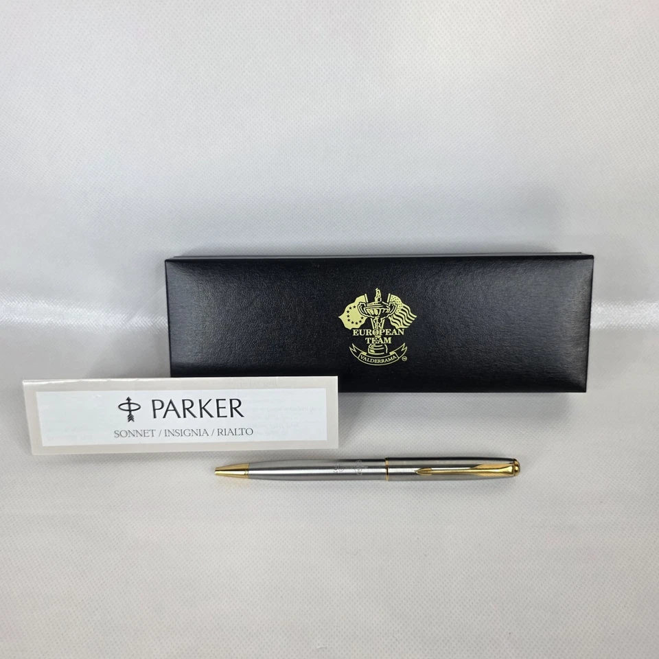 Vintage Parker Sonnet Ballpoint Pen w/ Paperwork & Box - 1997 Ryder Cup European - Image 1 of 4