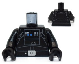 LEGO Minifigure Torso Black Star Wars Tie Fighter Pilot 75008 75031 75056
